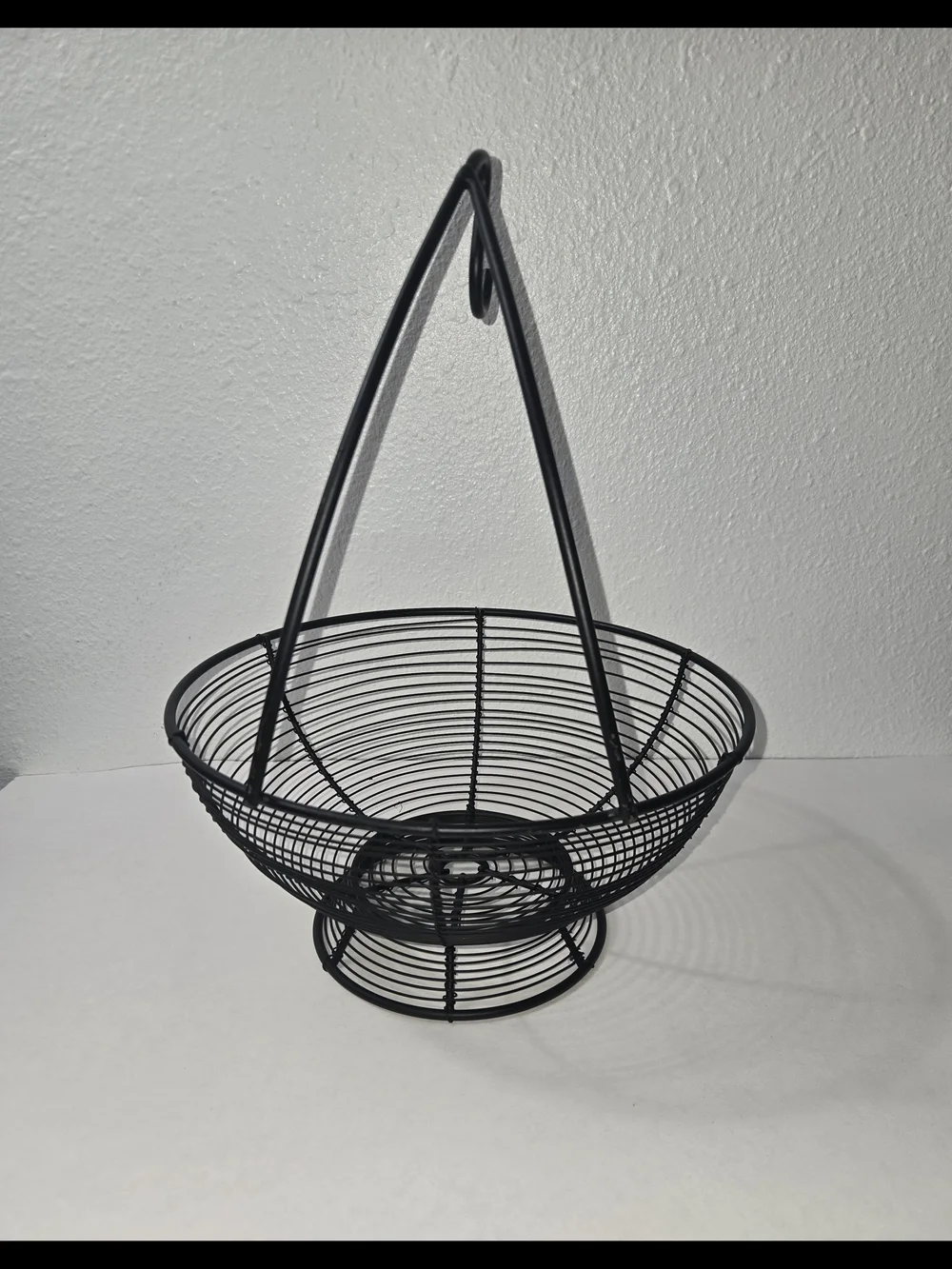 Black Wire Fruit Basket with Hanging Hook - Home Accents